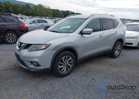 2014 Nissan Rogue Sl из США, поврежденный, VIN 5N1AT2MV2EC782753